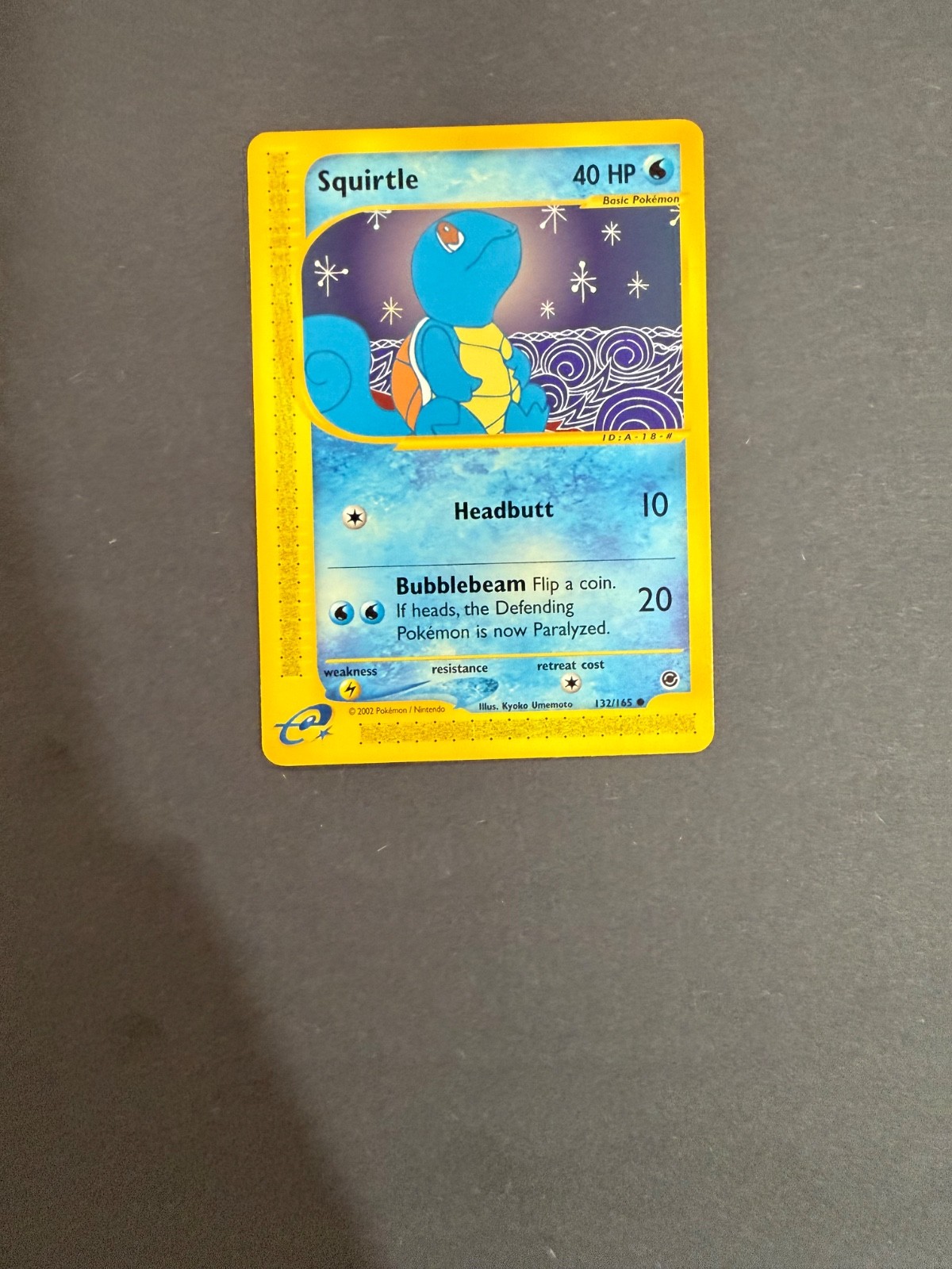 Expedition Base Set Pokémon TCG Squirtle 132/165 NM