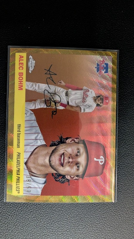 2025 Topps Chrome Platinum - GOLD Alec Bohm, /50, #189, Philadelphia Phillies