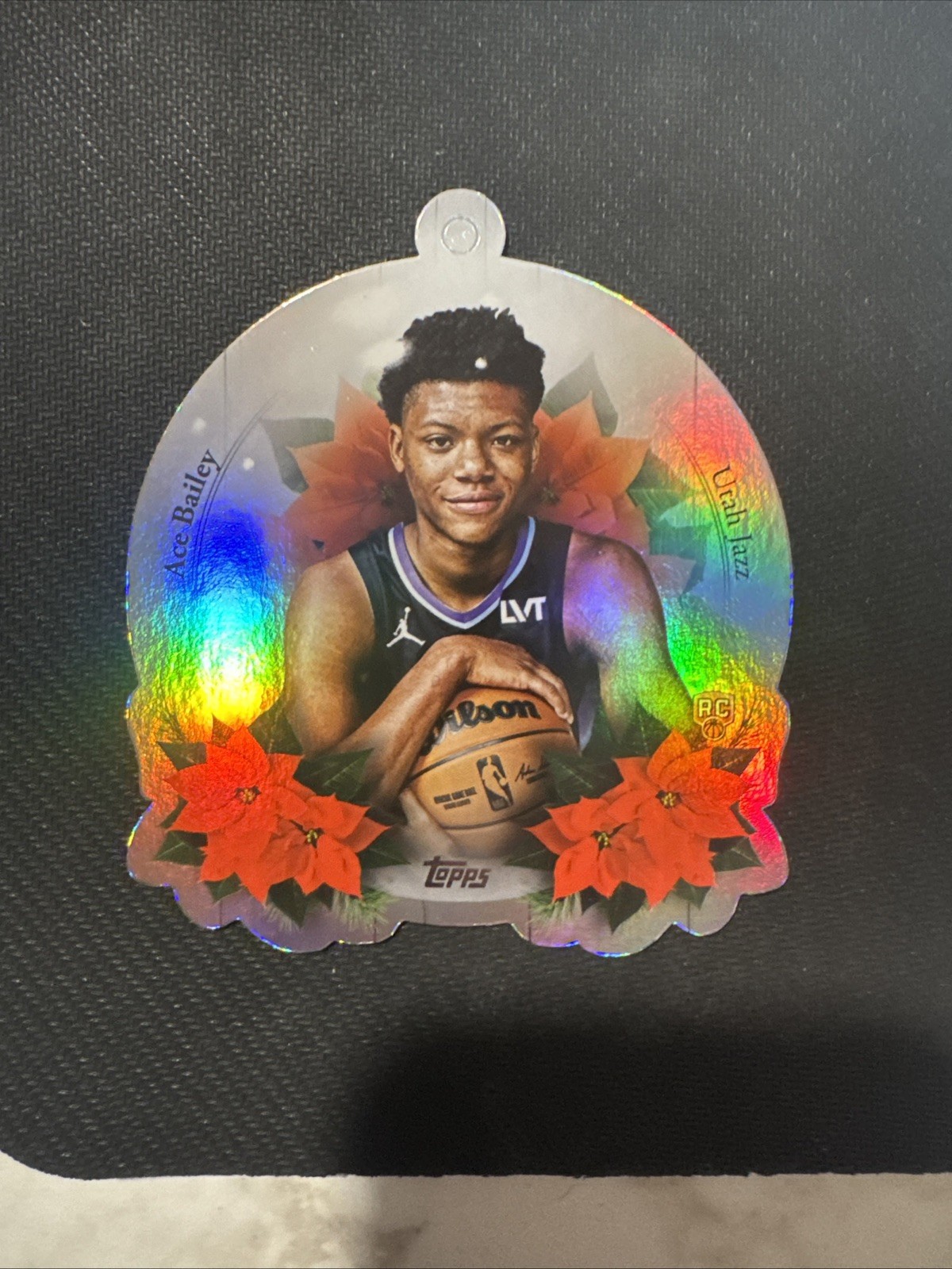 2025-26 Topps Holiday #DCO-AB Ace Bailey Die-Cut Ornament RC Utah Jazz