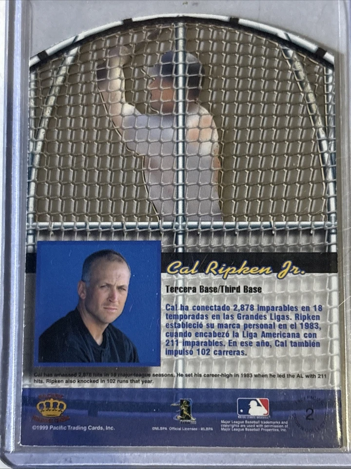 Cal Ripken Jr. #2 1999 Pacific Crown Collection-In the Cage Baltimore Orioles SP Foto 2 de 2