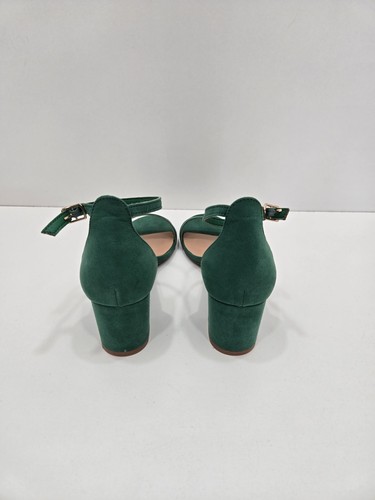Damen-Pumps klobig niedrige Absätze offene Zehenpartie Blockabsatz elegante Knöchelriemen - Bild 9 von 11