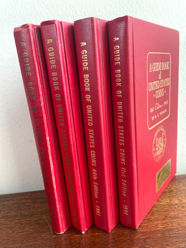 A GUIDEBOOK of United States Coins book lot of 4 Hardcovers  1958, 73, 88 & 91