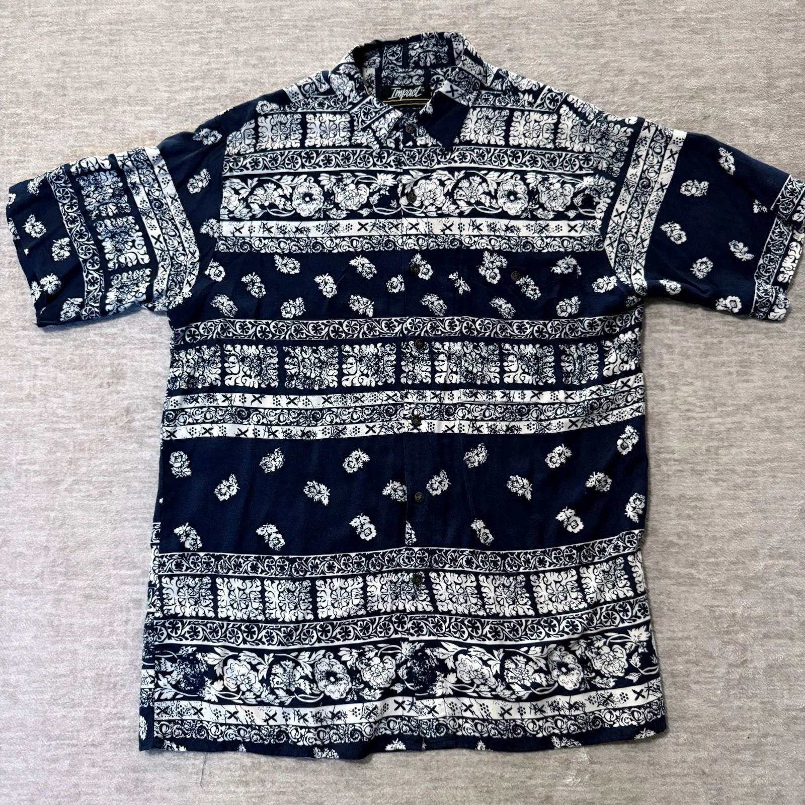 Vintage IMPACT 100% Rayon Hawaiian Shirt