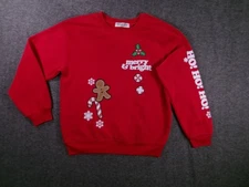 WoundUp Sweatshirt Womens  Medium Red Christmas Merry and Bright Gingerbread
