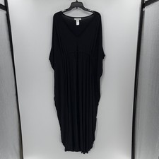 Barefoot Dreams Luxe Milk Jersey Paradise Cove Caftan - Black - S/M