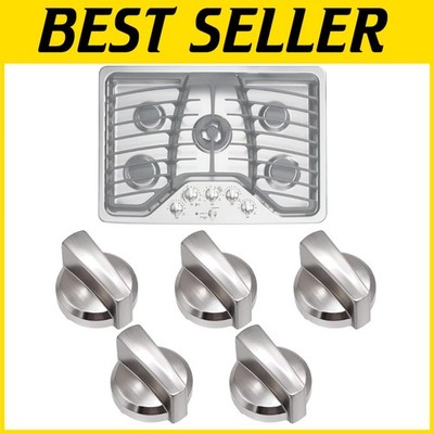 Durable Push/Pull Gas Cooktop Knobs Compatible with GE Profile Stoves - 5pcs