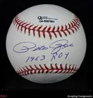 Pete Rose Signed Inscribed "1963 ROY" Rawlings OMLB Baseball AUTO JSA COA