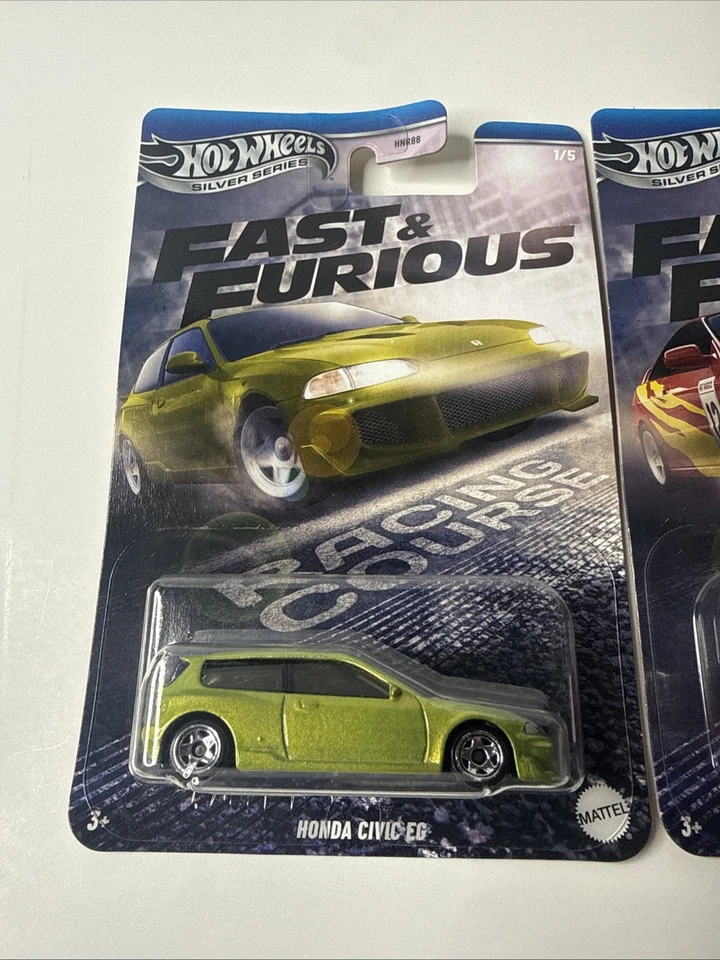Hot Wheels Fast & Furious Silver Series Racing Course Civic EG 2025 + Integra Foto 2 de 4