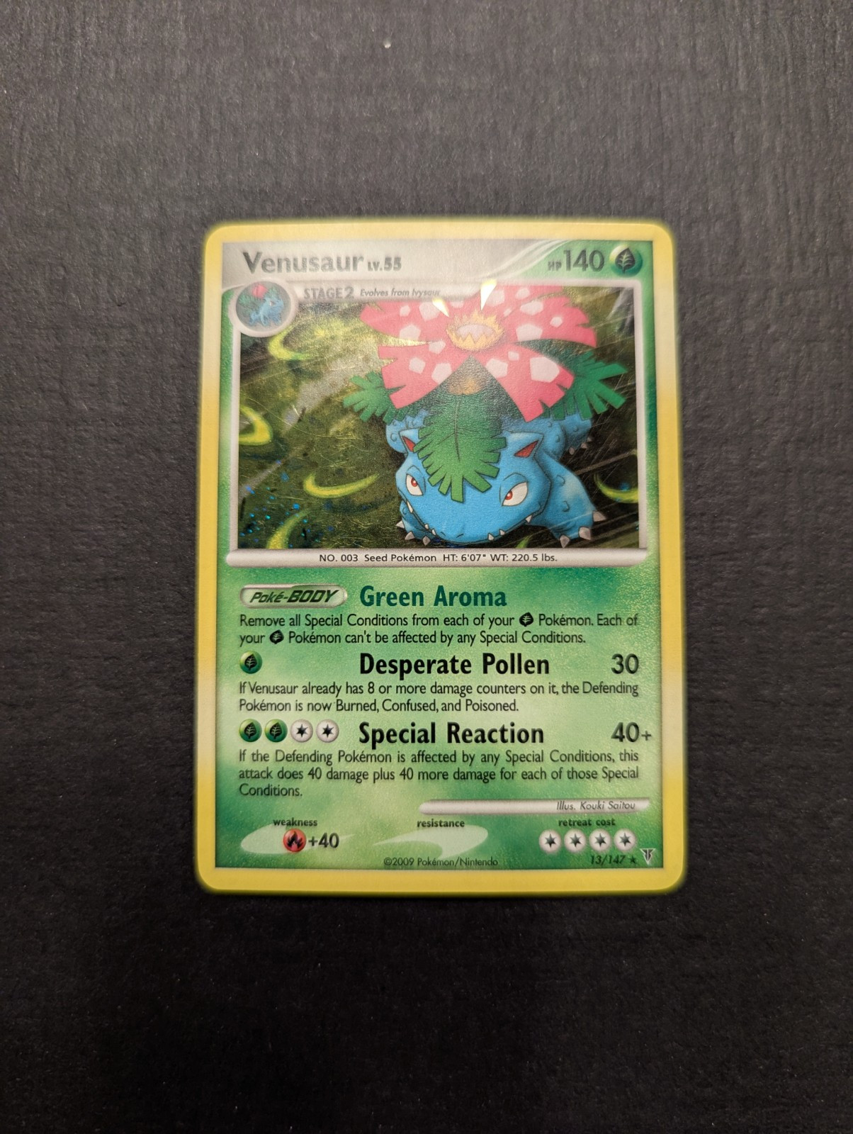 Venusaur 13/147 Holo - 2009 Pokemon Supreme Victors Lightly Played