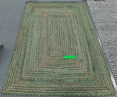 GREEN NATURAL 4'-0'' x 6'-0'' Broken Thread Rug Reduced Price 1172795529 CAP202Y-4