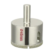 45mm Dia Diamond Particles Coating Tip Hole Saw Drill Bit for Glass