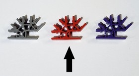 100 K'NEX Rare Red Connectors 4-Position Slotted 3D (Purple Size) KNEX