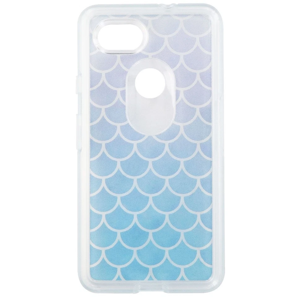 OtterBox Symmetry Series Hybrid Case for Google Pixel 2 XL - Clear / Blue Scales - Image 2 of 2