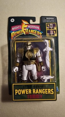 Hasbro Retro-Morphin Power Rangers Tommy White Ranger Action Figure w/ Sword &  