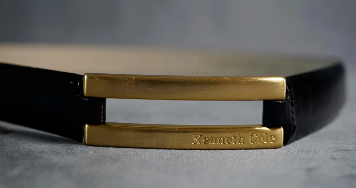 Kenneth Cole New York Genuine Leather Belt Size Small w/ Large Brass Buckle Kenneth Cole Men main image 3
