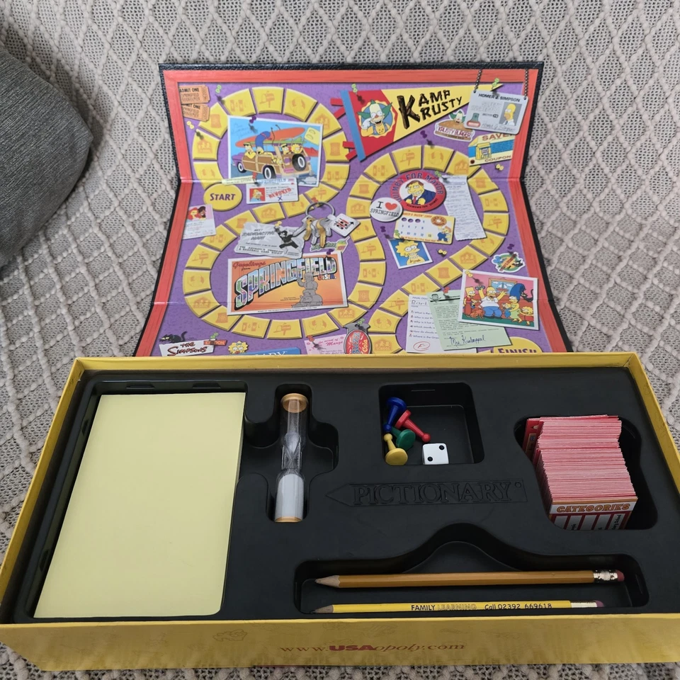 The Simpsons Edition Pictionary Game By USAopoly Rare Board Game Family Fun - Image 2 of 3