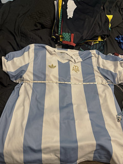 adidas Argentina AFA Home Football Shirt xxxl Adults Short Sleeve Multi Colour