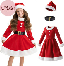 Santa Dress for Girls,Kids Santa Costume Girls Santa Dress Mrs Santa Claus Costu