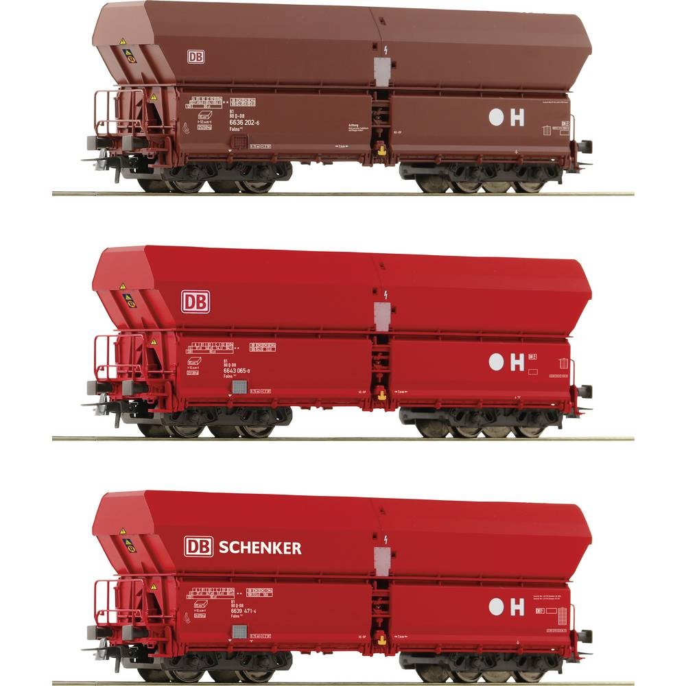 Wagon à benne CC Roco 6600135 matériel roulant fret miniature HO marron