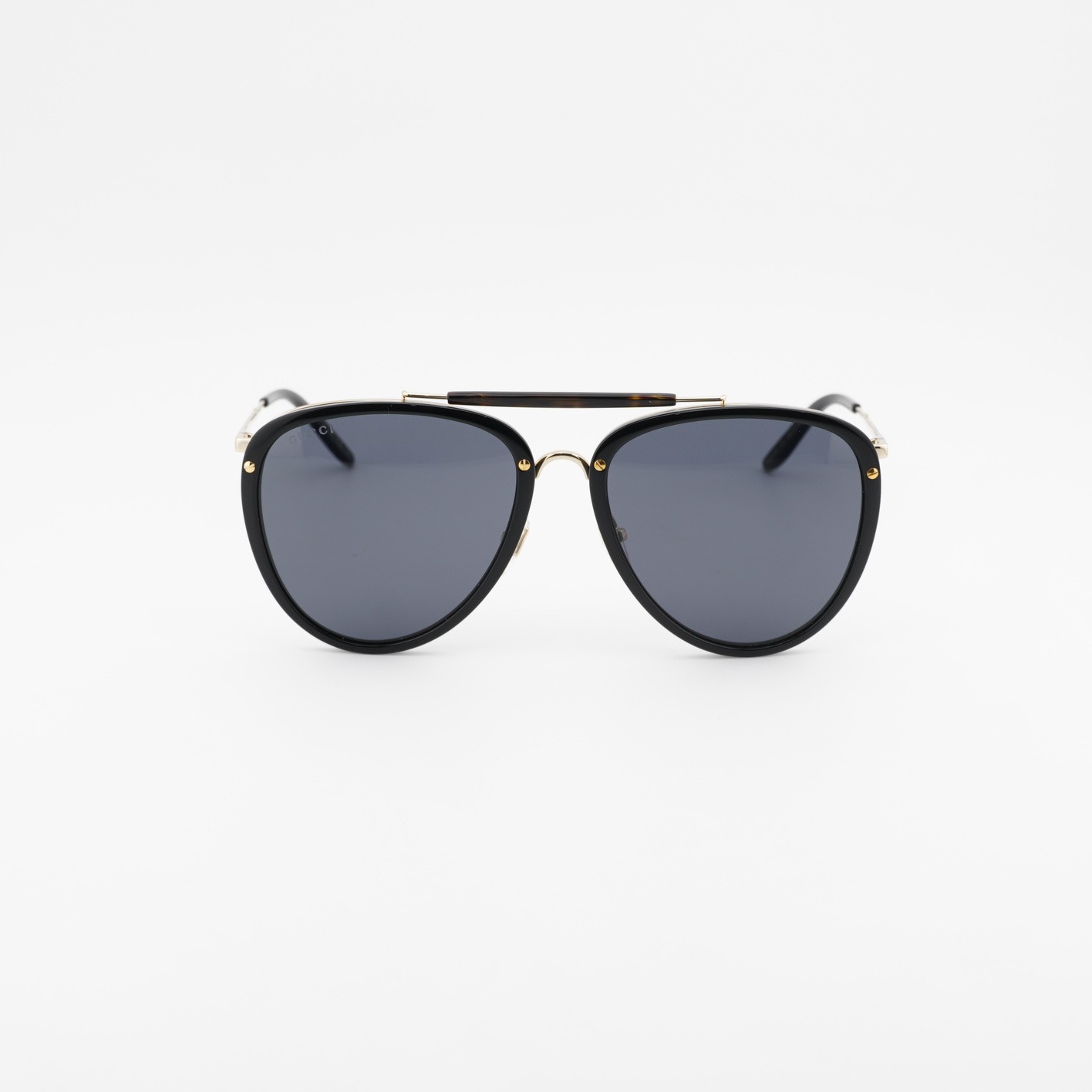 GUCCI GG0672S 001 Black Gold/Grey 58-19-145 Sunglasses New Authentic image 2