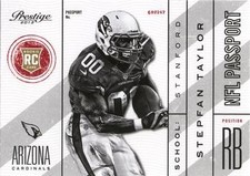 Stepfan Taylor 2013 Prestige Football - NFL Passport #19 - Arizona Cardinals