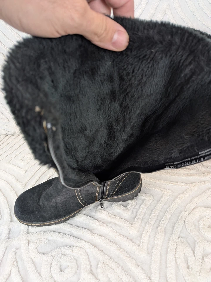 BOTAS BARETRAPS MUJER Belen ZAPATOS TALLA 8 M Cuero Imitación Piel Negro Foto 3 de 4