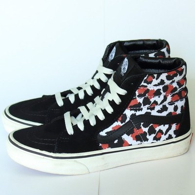 VANS SK8-Hi Leopard Cheetah Print Shoes Womens Size 7 High Top Black