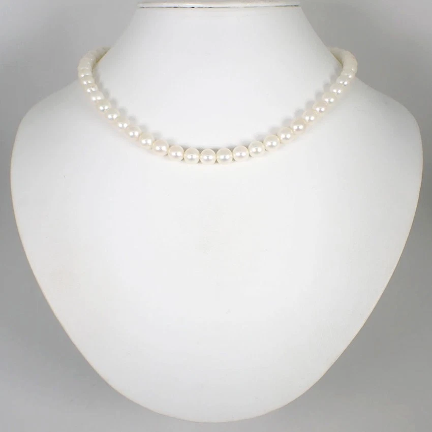 [Usato] Collana di perle Akoya in argento sterling 7,0-7,5 mm/j90-1 - Immagine 2 di 4