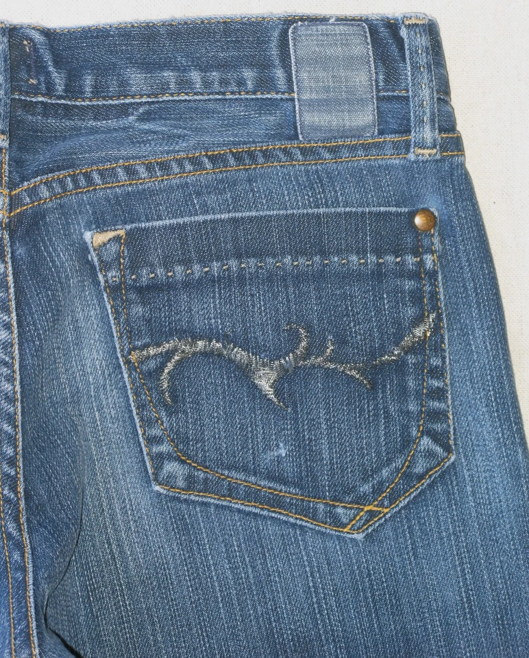 Jean GoldSign Goldschmied Misfit ajustado al tobillo talla 27 azul desgastado + elástico L27 Foto 3 de 4