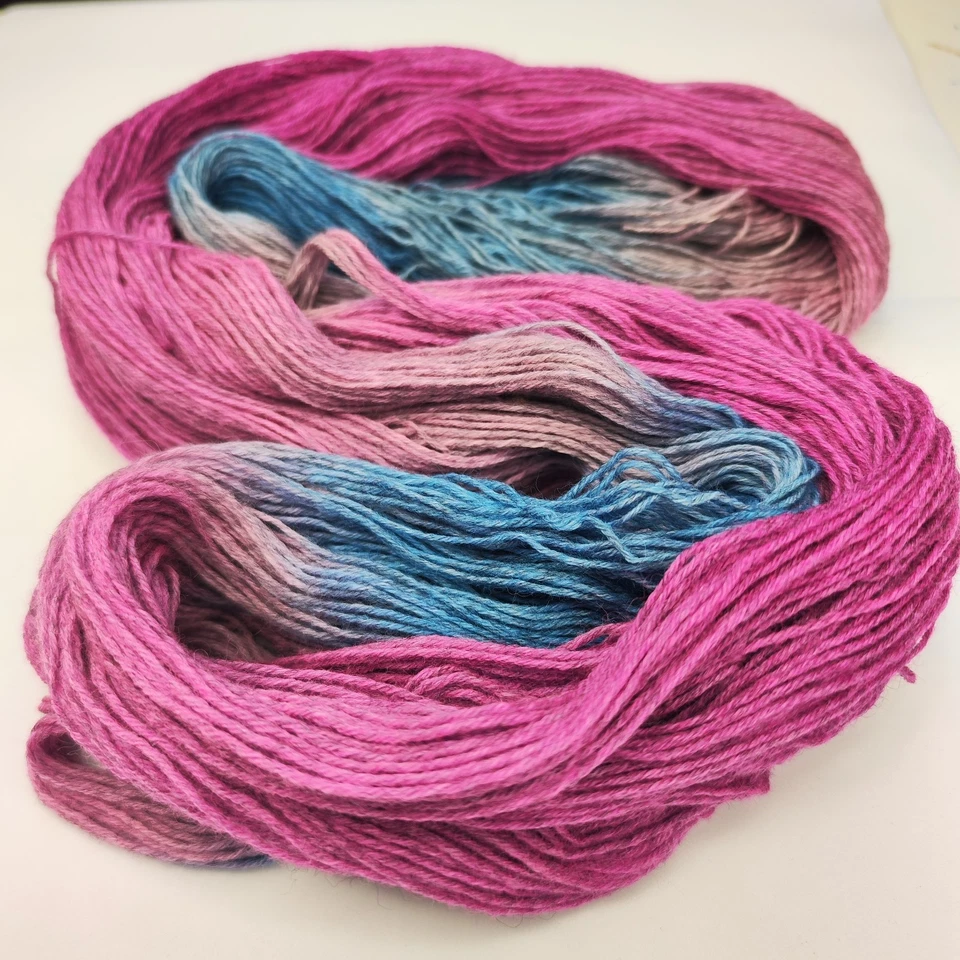 Handgefärbte Sockenwolle MELIERT 75 % Schurwolle 25 % Nylon Blueberry Sorbet - Bild 4 von 4