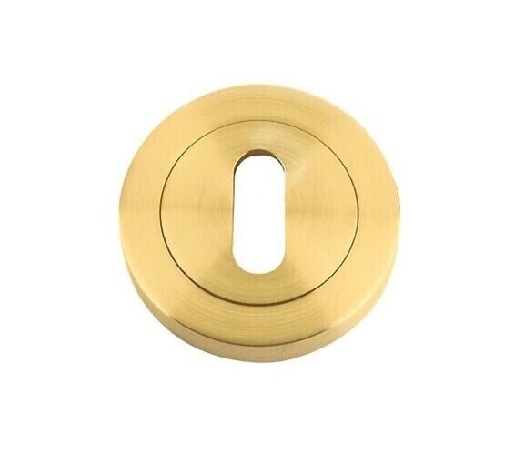Zoo Hardware Stanza Standard Profile Escutcheon. Favo Satin Brass