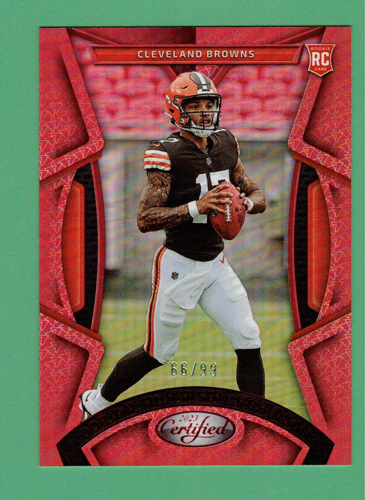 2023 PANINI CERTIFIED DORIAN THOMPSON-ROBINSON RED PARALLEL ROOKIE RC 66/99