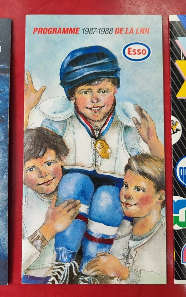 Rare 3 1986 - 88 ESSO FRENCH VERSION NHL Schedules MINT 1986 & 87  Hard To Find - Image 3 of 4