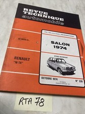 Renault 16 TX R16TX R16 Revue Technique Automobile RTA ETAI + salon auto 1974