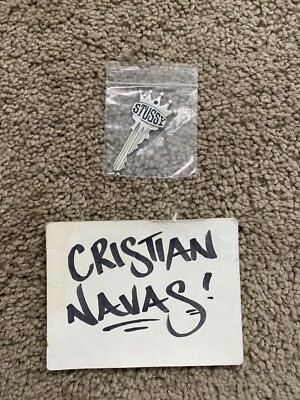 Stussy Vintage Silver Key Pendant Crown Rare Brand New Free Ship