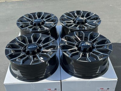 22" Wheels 22x9 8x180 Rims Chevy Silverado 2500 HD 3500 2500HD Set of 4 ...