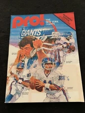 1980 PRO! Program NFL Football Seattle Seahawks VS New York Giants DEC. 7TH