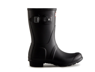 WFS1000RMA HUNTER Women's Original Short Rain Boot Black Matte 6