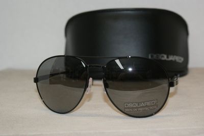 D-Squared 0032 Sunglasses 01C Black 60mm With Case