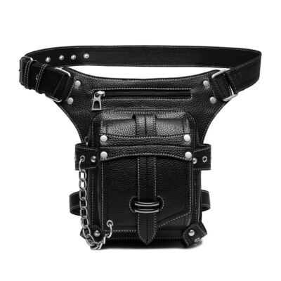 Lady Leather Leg Drop Belt Bag Punk Rock Motorcycle Thigh Hip