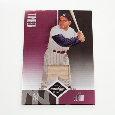 2004 Donruss Leaf Limited Yogi Berra Game-Used Schläger Karte #229 /100 NM