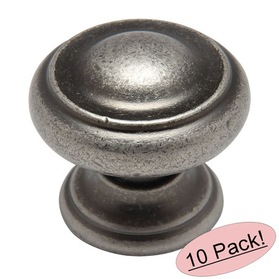 *10 Pack* Cosmas Cabinet Hardware Weathered Nickel Round Cabinet Knobs #3317WN