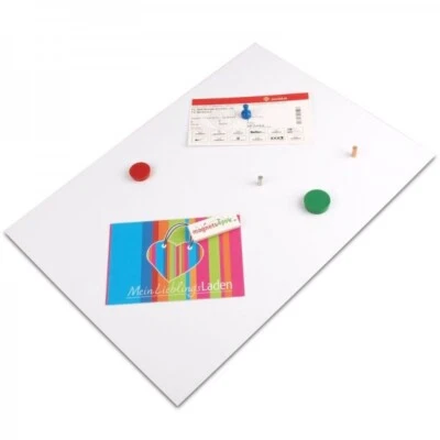 Eisenfolie Ferrofolie 594x420x0,6 mm A2 weiß selbstklebend, Hafgrund für Magnete