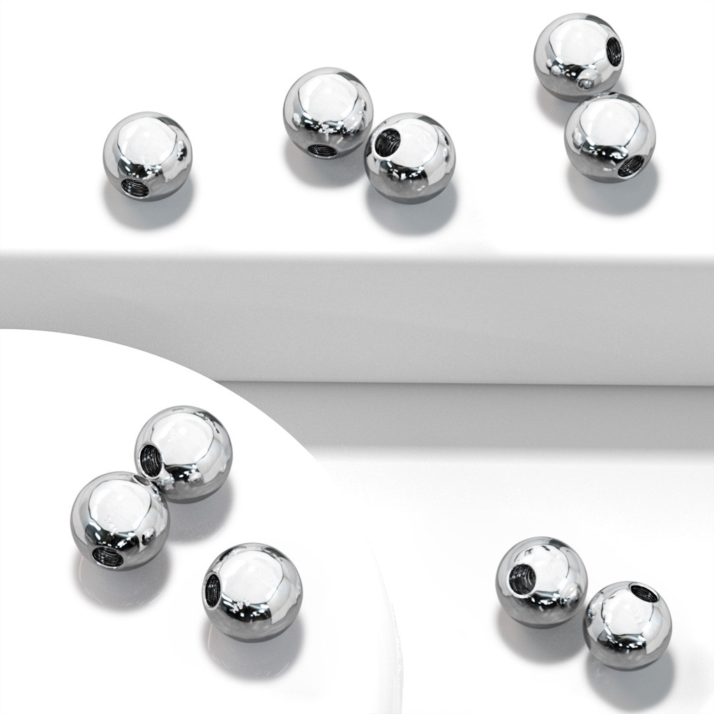 Body Jewelry Replacement Parts 10pk 316L Surgical Steel Threaded Balls eBay