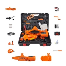 Electric Scissor Jack 3 Ton 6600 lbs Electric Car Floor Jack w/ Impact Wrench