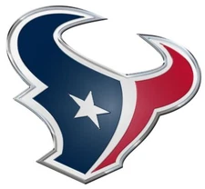 3D NFL Houston Texans Team ProMark Emblem Sticker Decal Aluminum 3.5" x 3.125"