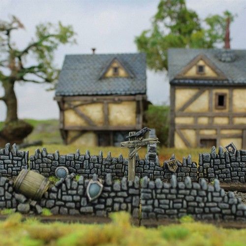 WWG Damaged Fantasy Resin Walls (Set of 5, 10 or 20) – Wargaming Tabletop - Picture 6 of 28
