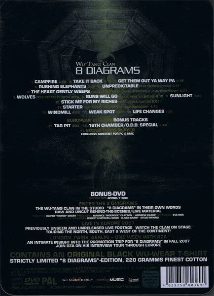 Wu Tang Clan 8 Diagrams: Special Edition Box Set/CD+DVD Inc Large T-Shirt Rare! - Image 2 of 4