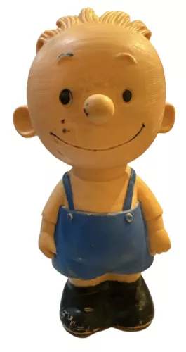 Peanuts Charlie Brown Pigpen Plastic Squeaker Toy, Vintage Stamped N F