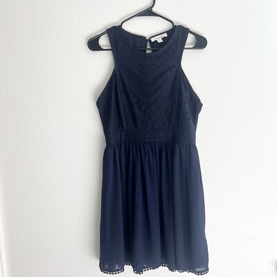 Francesca's Navy Dress Size L Sleeveless Lace Detail Blue Midi Knee Length Dress | eBay Francesca's Navy Dress Size L Sleeveless Lace Detail Blue Midi Knee Length Dress | eBay